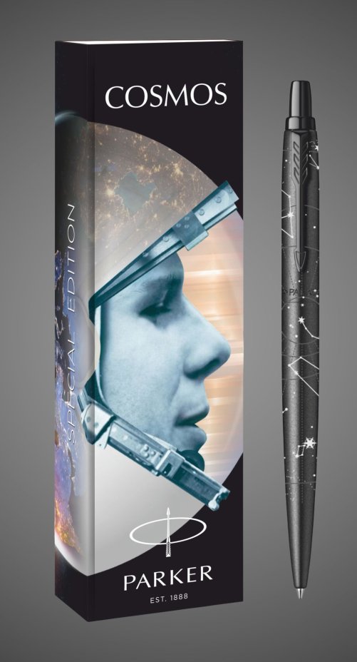 Шариковая ручка Parker Jotter XL Special Edition COSMOS в подарочной упаковке, цвет: Black, стержень: Mblue, Покрытия: PVD-покрытие, лак, нержавеющая сталь