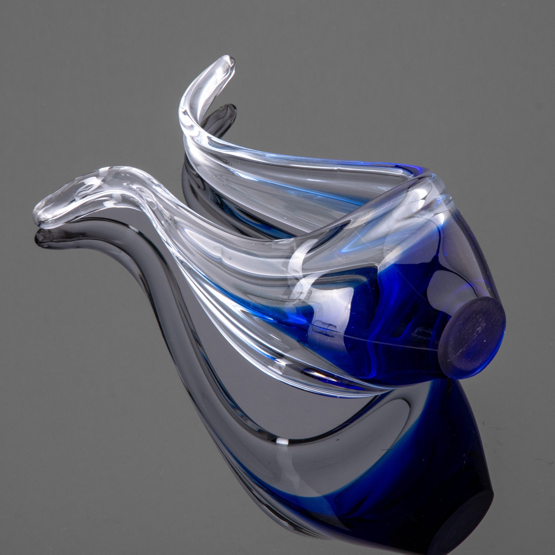 Небольшая интерьерная ваза (конфнетница, орешница), Sommerso Murano