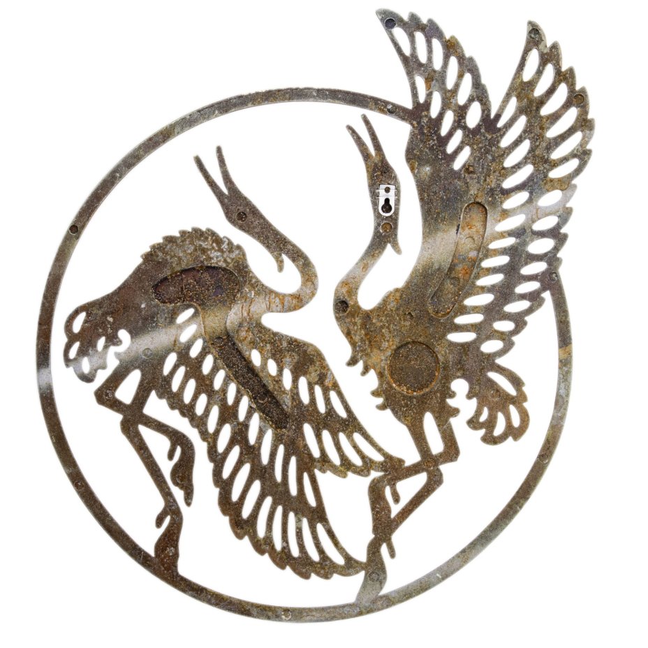 Панно настенное ажурное "Журавли", металл, краска, СССР, 1970-1990 гг.