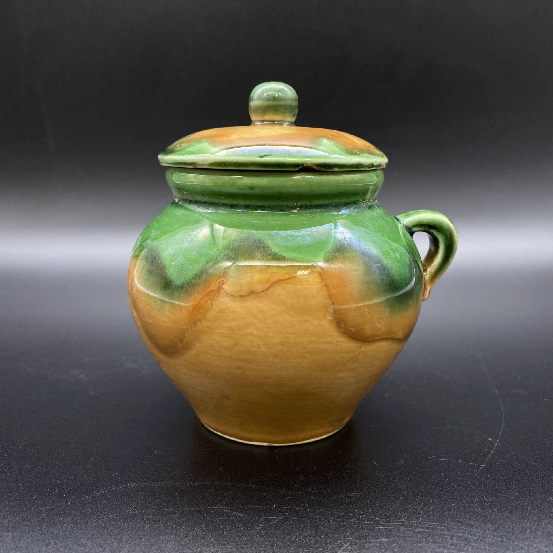 Сахарница (горшочек для мёда, варенья), Конаковский фаянсовый завод им. М.И. Калинина (ЗиК Конаково)