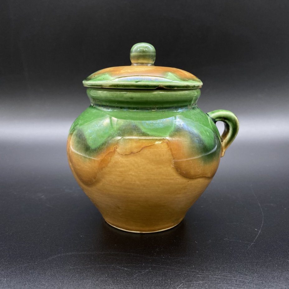 Сахарница (горшочек для мёда, варенья), Конаковский фаянсовый завод им. М.И. Калинина (ЗиК Конаково)