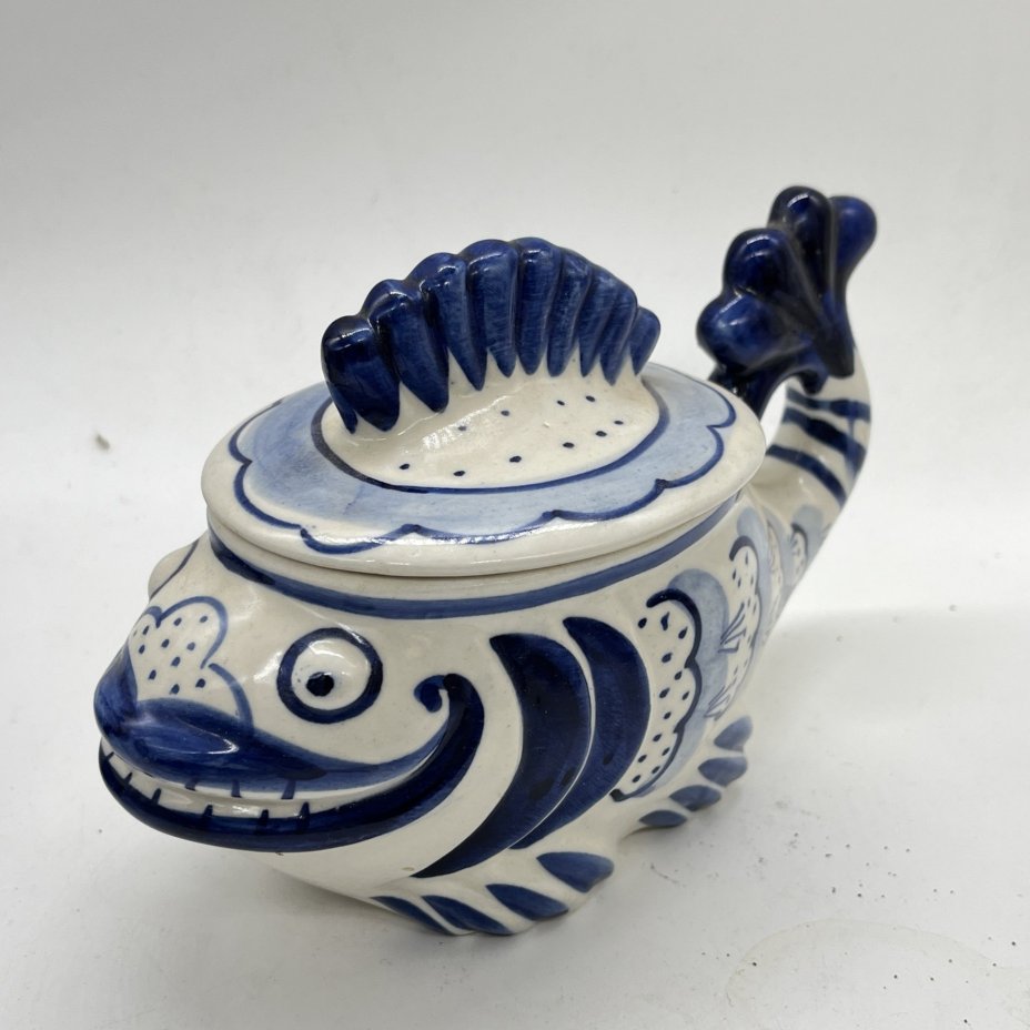 Сахарница "Рыба-кит" с расписным декором