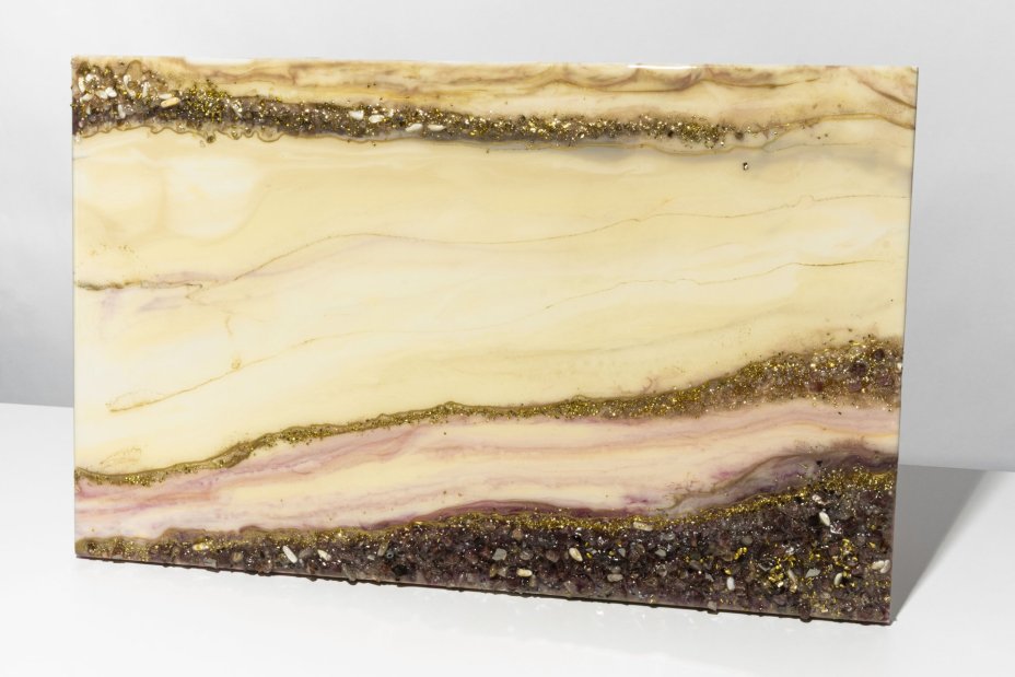Панно настенное в нежных тонах,  авторская ручная работа в технике Resin Art