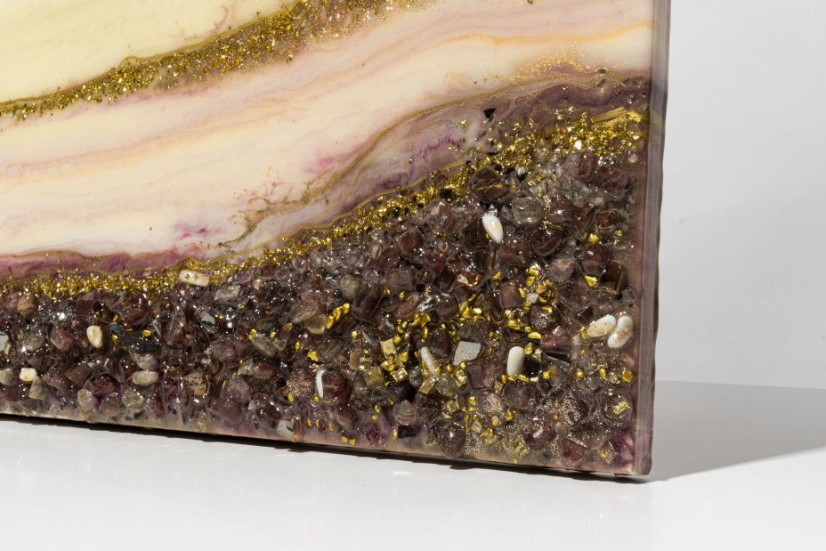 Панно настенное в нежных тонах,  авторская ручная работа в технике Resin Art