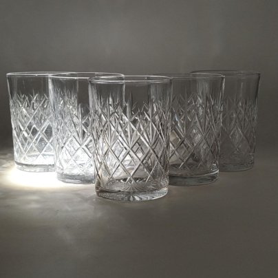 Набор из 5-ти стаканов с геометрическим декором