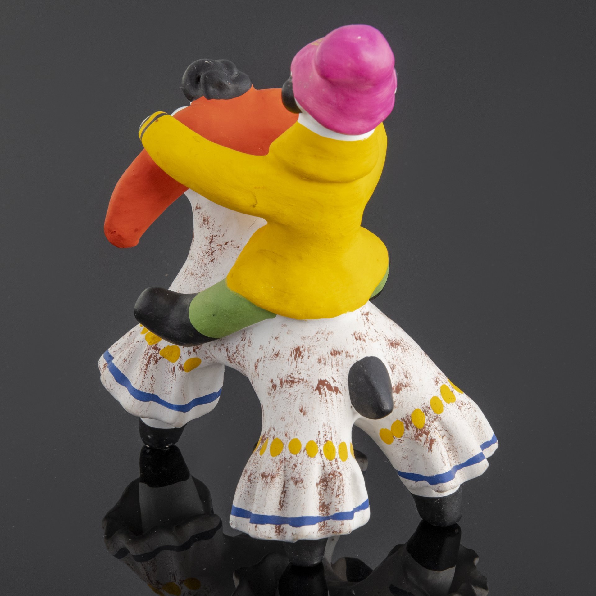 Игрушка Дымковская "Всадник на козлике"