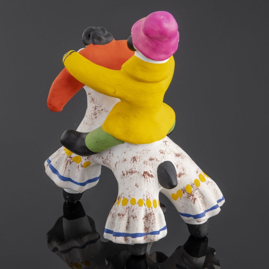 Игрушка Дымковская "Всадник на козлике"