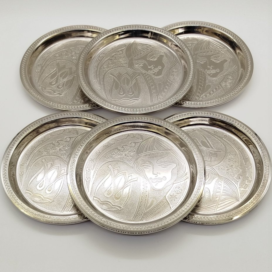 Набор из 6-ти тарелок (подносов) "Каменный цветок", Калининградский машиностроительный завод