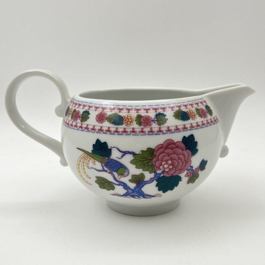 Соусник "Райские птицы", выполненный в восточном стиле, фарфор, деколь, Kahla, ГДР, 1968-1987 гг.