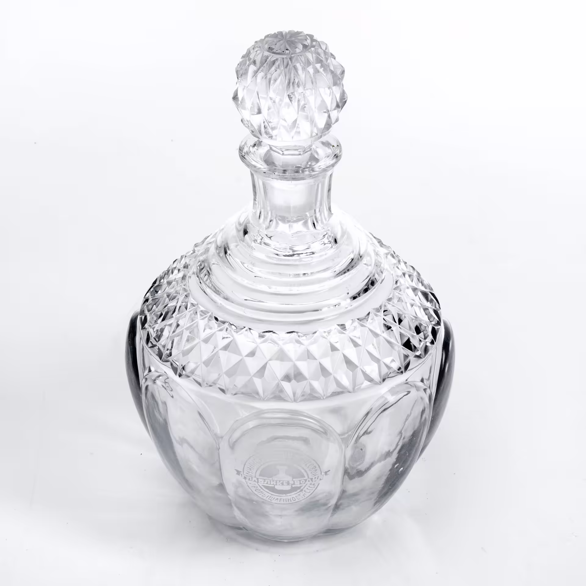 Штоф с надписью "Главликёр водка", стекло, СССР, 1950-1970 гг.