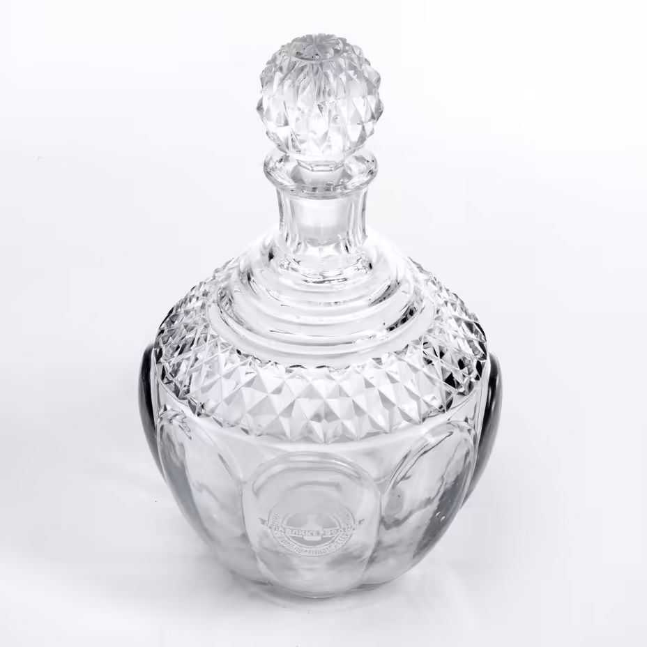 Штоф с надписью "Главликёр водка", стекло, СССР, 1950-1970 гг.