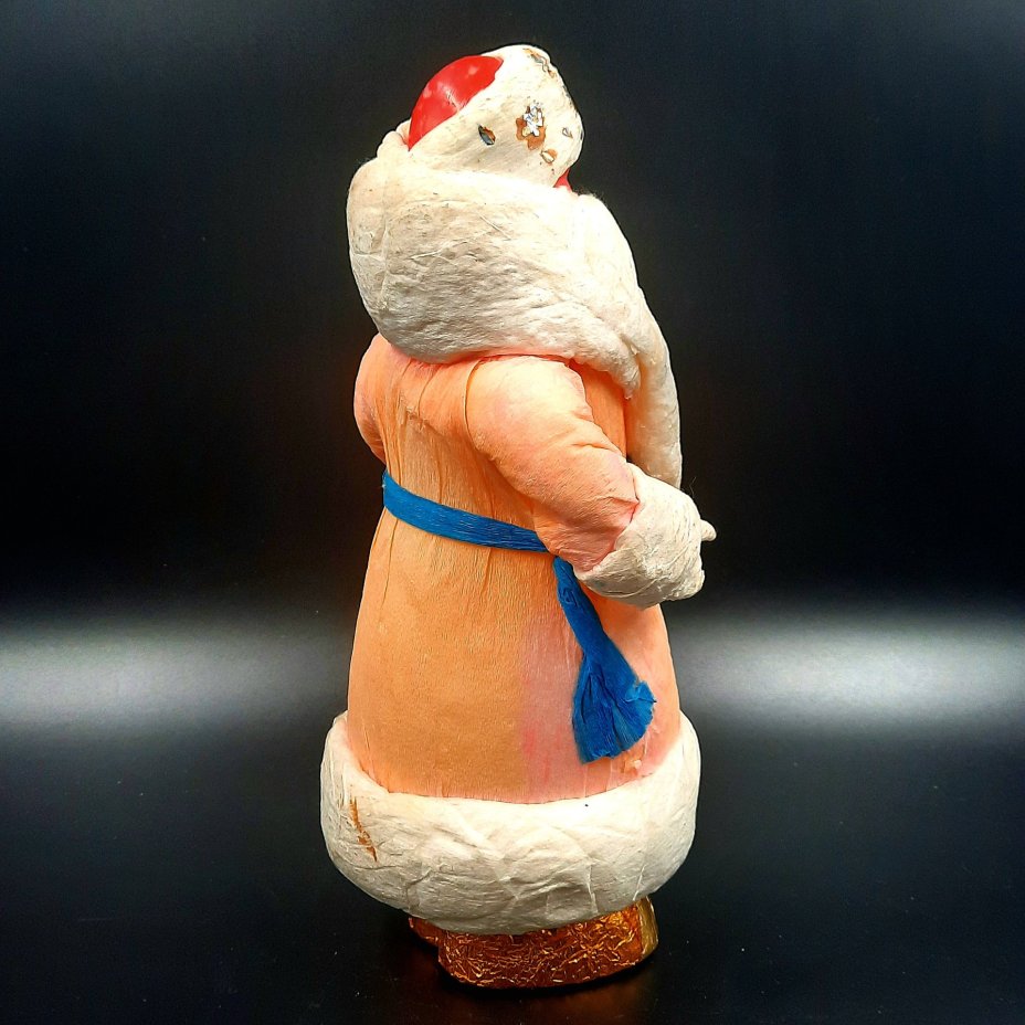 Игрушка под ёлку "Дед Мороз", вата, пластик, бумага, СССР, 1960-1990 гг.