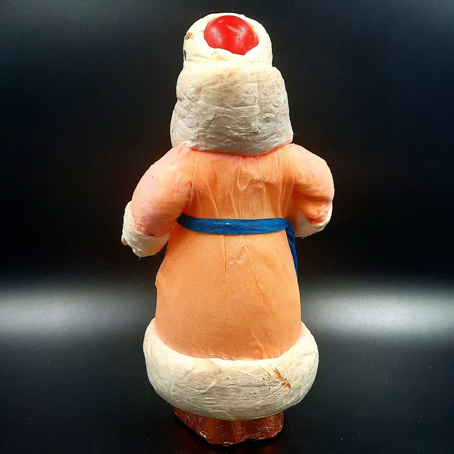 Игрушка под ёлку "Дед Мороз", вата, пластик, бумага, СССР, 1960-1990 гг.