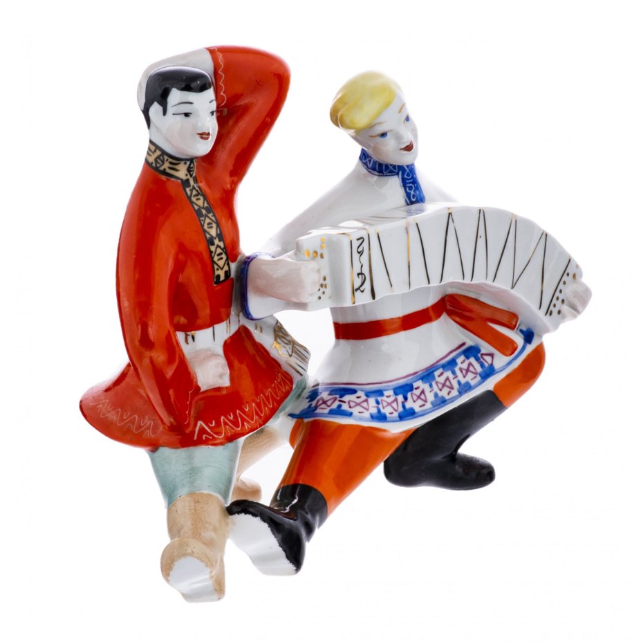 Статуэтка "Гопак", фарфор, роспись, Полонский фарфоровый завод, СССР, 1973-1991 гг., Полонский фарфоровый завод
