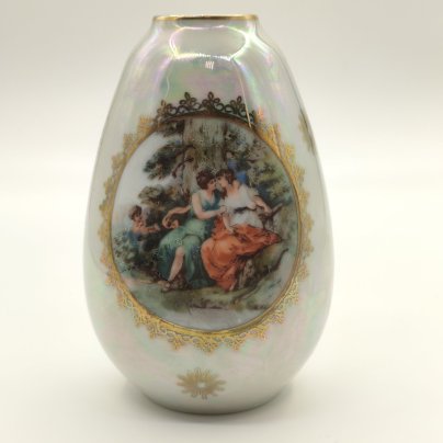 Ваза "Мадонна", фарфор, люстр, деколь, золочение, Aelteste Volkstedt, Германия, 1945-1980 гг.