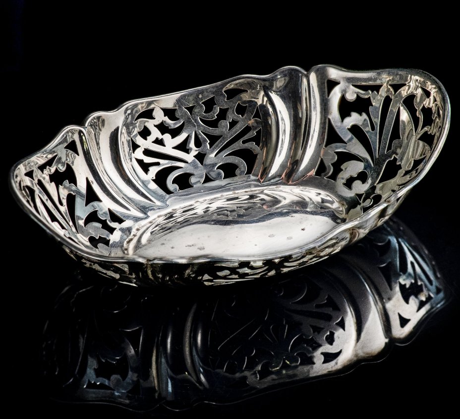 Старинная серебряная конфетница, Великобритания, Лондон с клеймом 1929