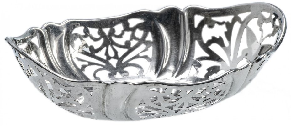 Старинная серебряная конфетница, Великобритания, Лондон с клеймом 1929