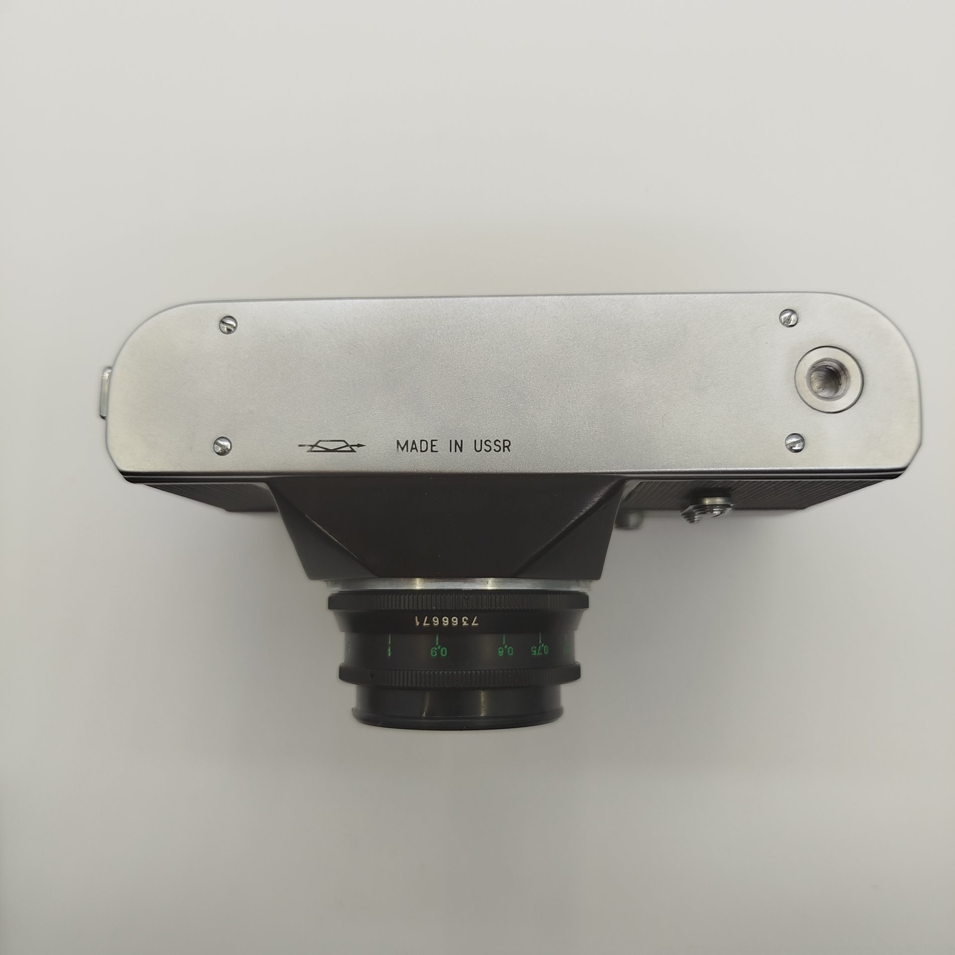 Фотоаппарат пленочный "Зенит-Е" с объективом "Индустар-50-2" в оригинальном кофре, металл, кожа, пластик, стекло, Красногорский механический завод (КМЗ), СССР, 1965-1981 гг.