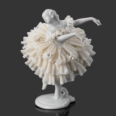 Статуэтка "Балерина" ("Танцовщица"), фарфор, кружевной фарфор, Aelteste Volkstedt, Германия, 1945-1958 гг.