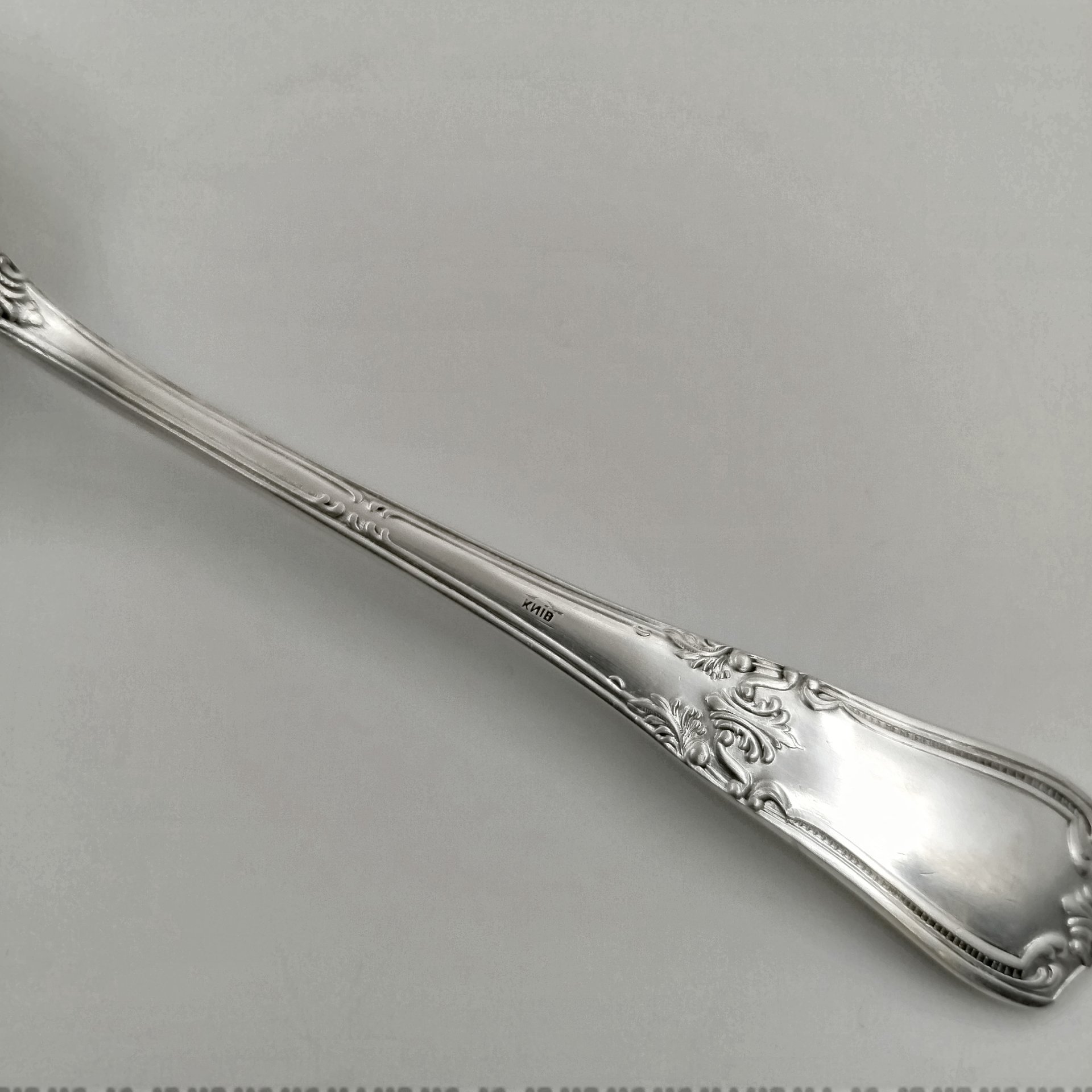 Лопатка сервировочная для подачи десертов, мельхиор (медь-никель), Киевский завод столовых приборов и посуды им. Дзержинского (ЗiД, ЗиД), СССР, 1950-1960 гг., Киевский завод столовых приборов и посуды им. Дзержинского (ЗiД