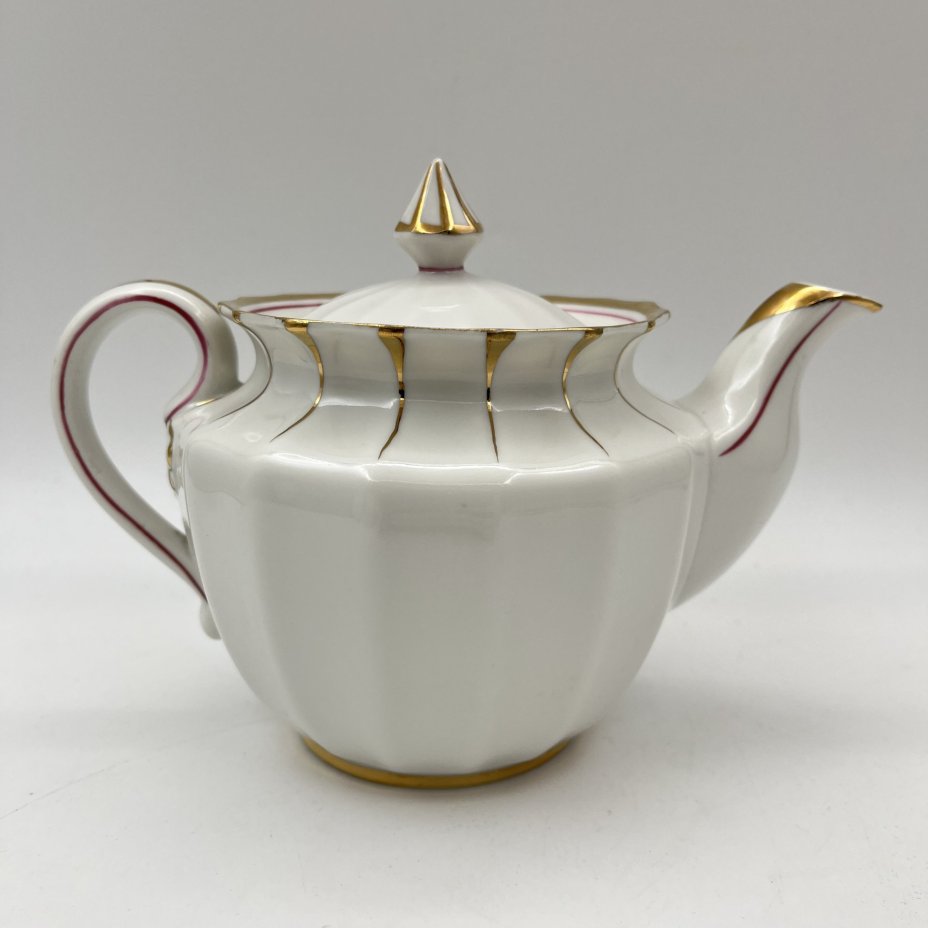 Набор чайный с рельефным лаконичным декором на 5 персон (12 предметов), форма "Ампир"