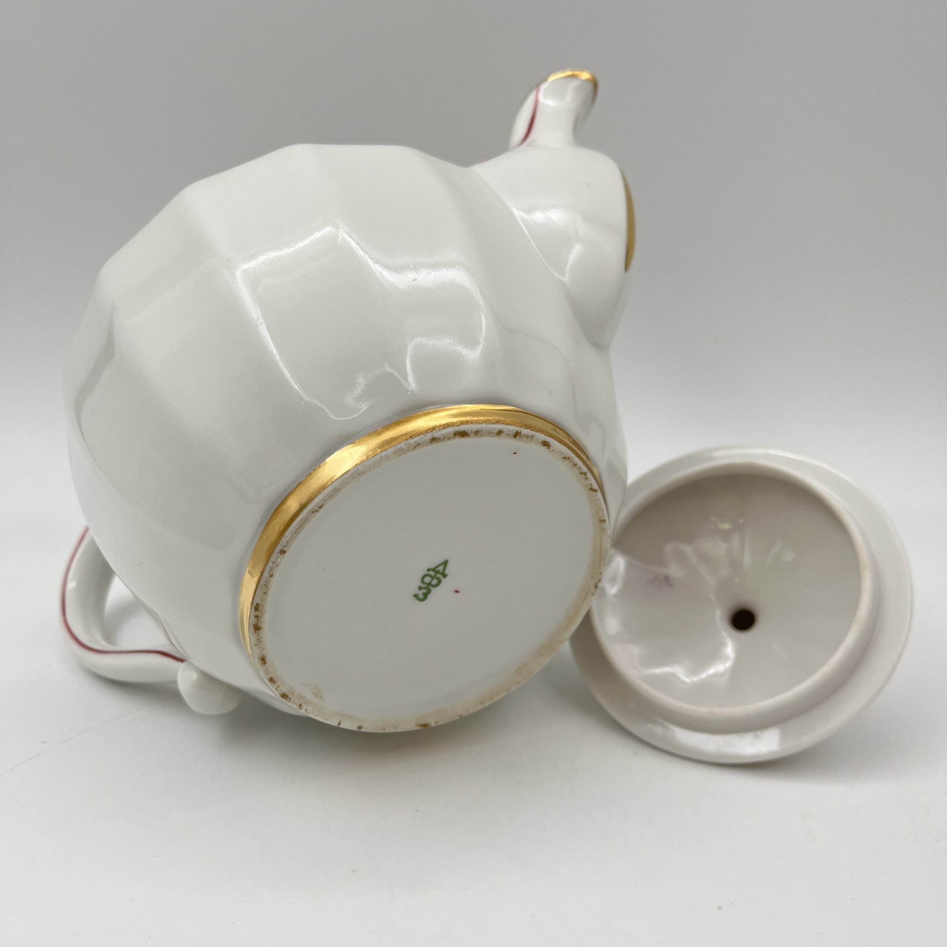 Набор чайный с рельефным лаконичным декором на 5 персон (12 предметов), форма "Ампир"