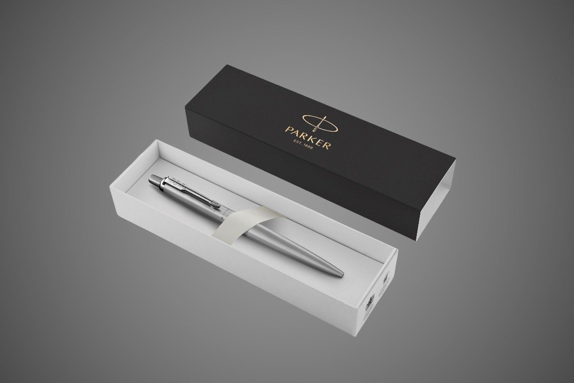 Шариковая ручка Parker Jotter XL SE20 Monochrome в подарочной упаковке, цвет: Grey, стержень Mblue, Металлы: металл, нержавеющая сталь