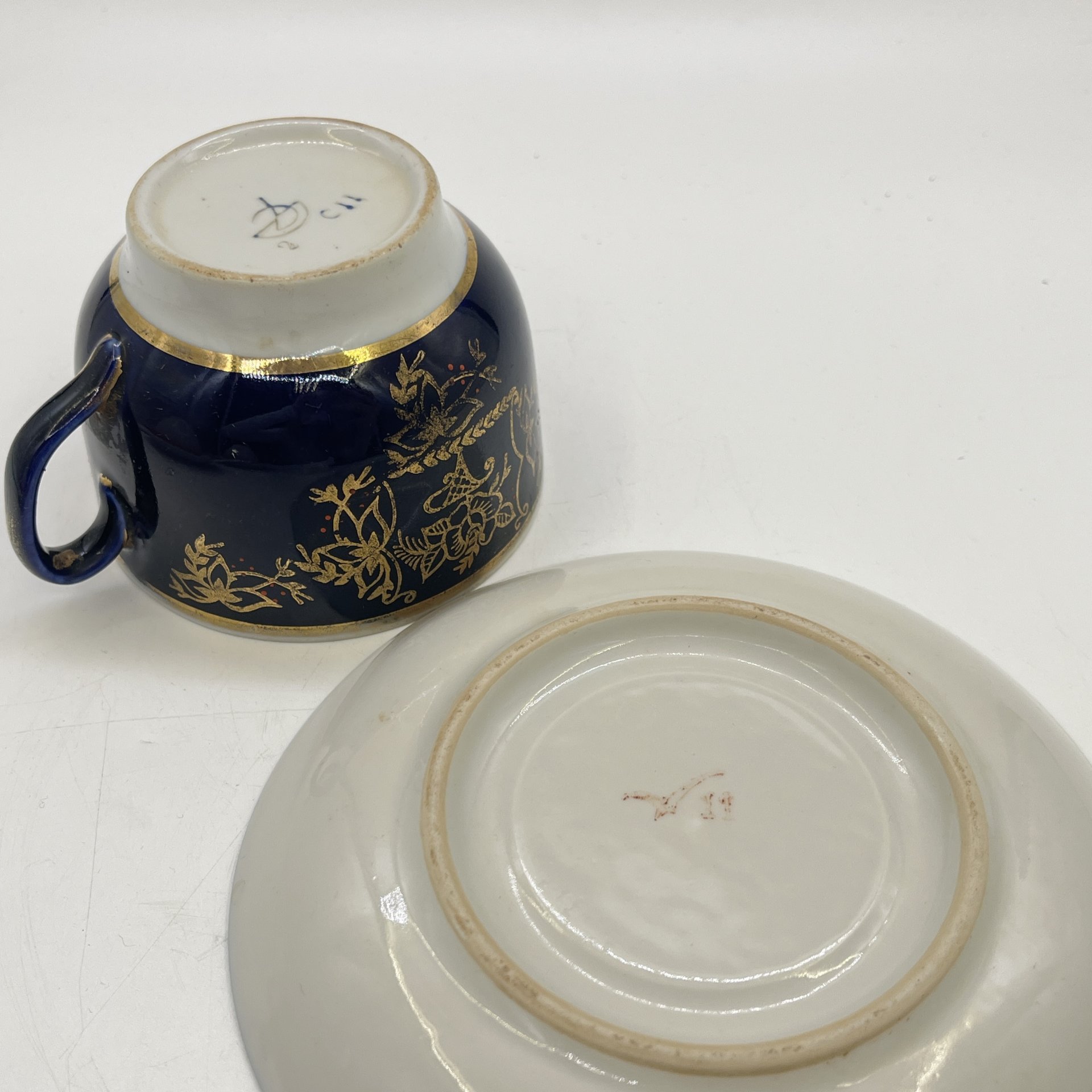 Чайная пара с растительным декором