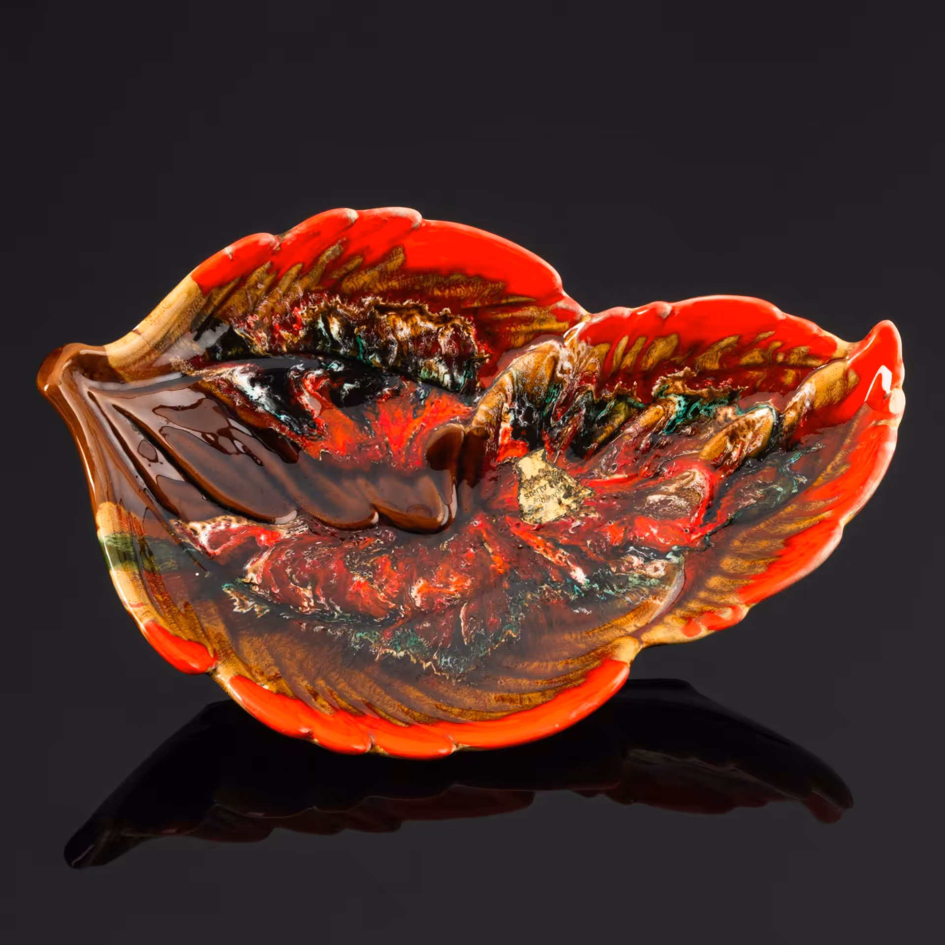 Сервировочное блюдо с яркими поливами, Vallauris ( Валлорис)