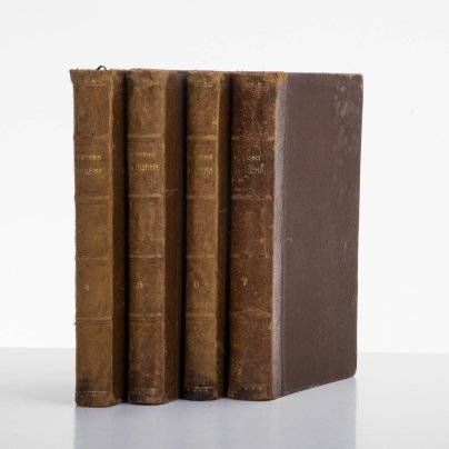 Книги А.И.Герцен, "Сочинение А.И.Герцена" Том 4,5,6,7, бумага, печать, кожа, коленкор, Издание Ф. Павленкова