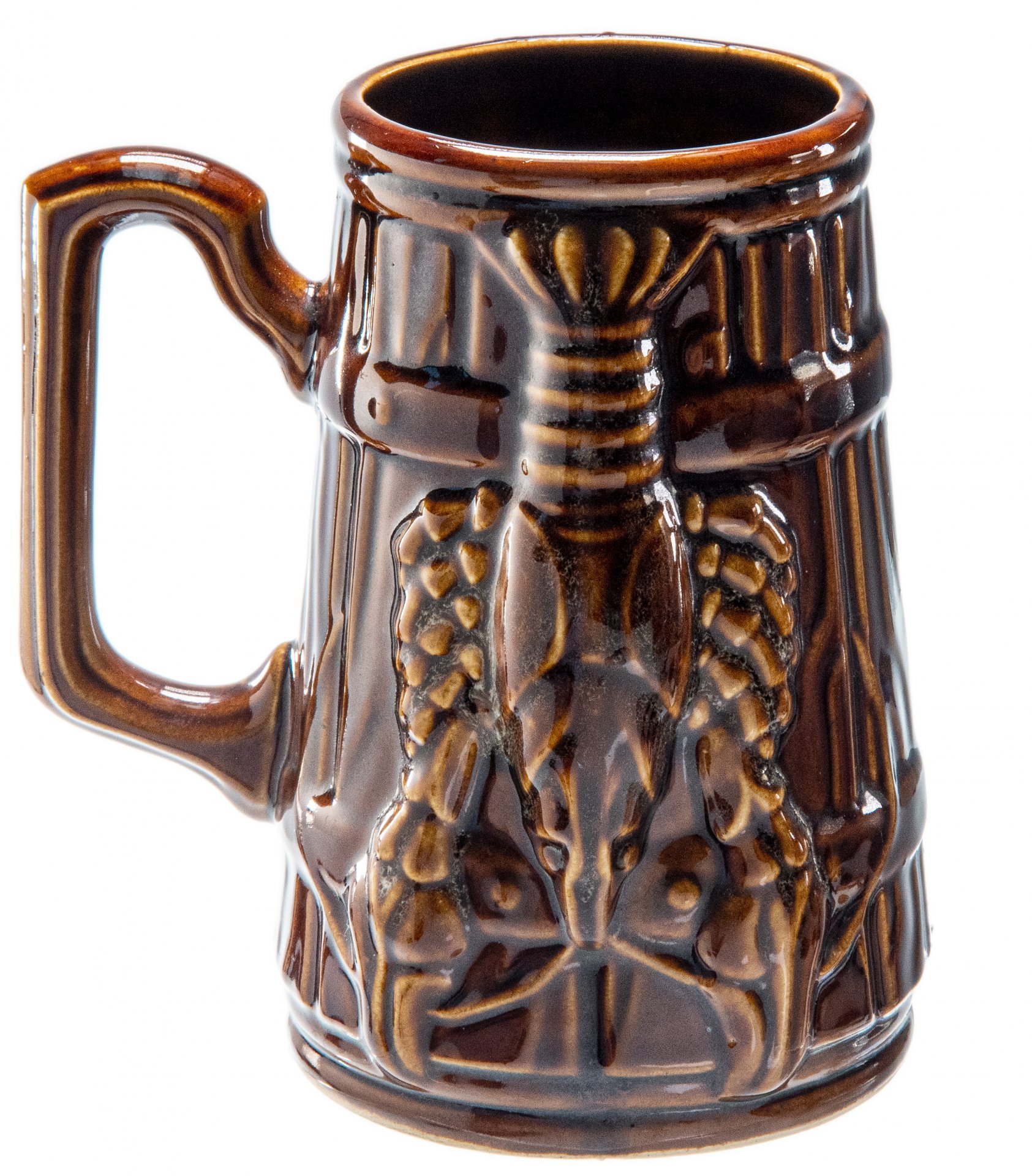 Кружка пивная керамическая "Рак", фаянс, Западная Европа, 1970-1980 гг.