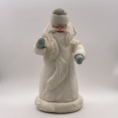 Игрушка поставная под ёлку «Дед Мороз», вата, бумага, пластик, краска, Ленинградское производственное объединение «Игрушка», СССР, 1970-1980 гг.