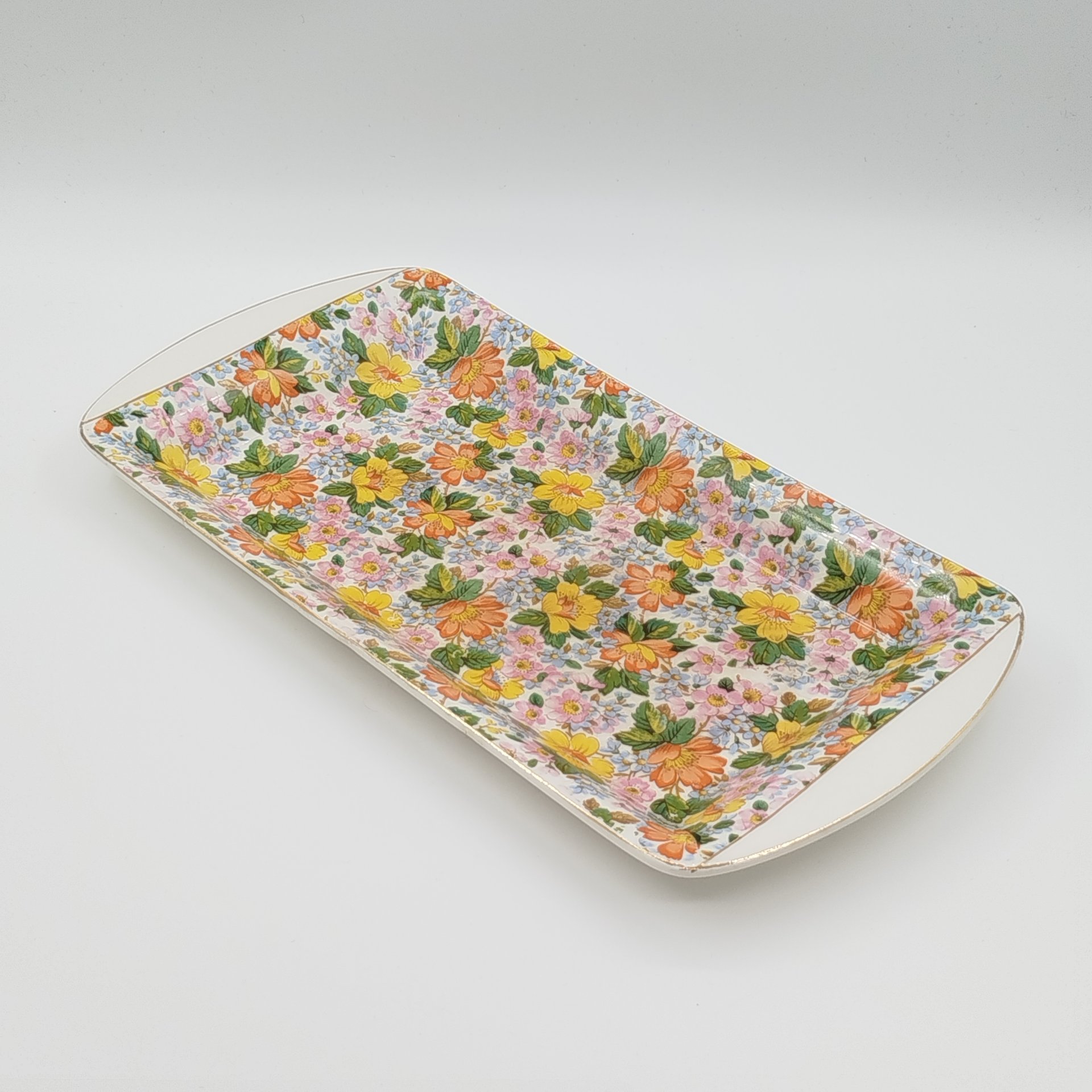 Поднос, украшенный цветочым декором, Portland Pottery Ltd — фото 2