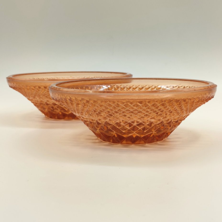 Набор из двух конфетниц (салатников) карамельного оттенка