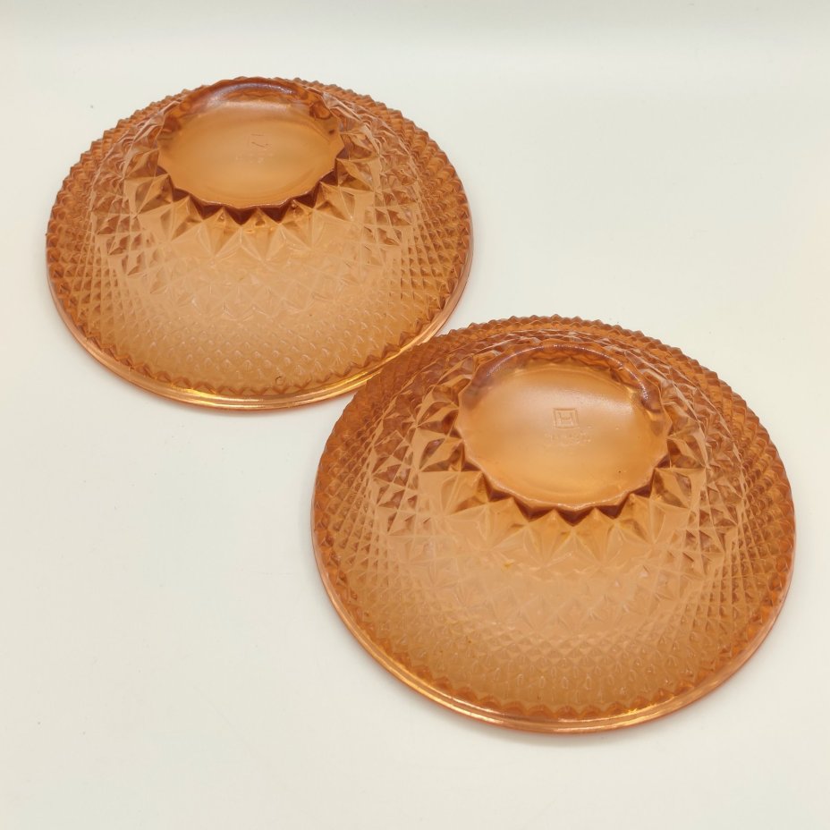 Набор из двух конфетниц (салатников) карамельного оттенка