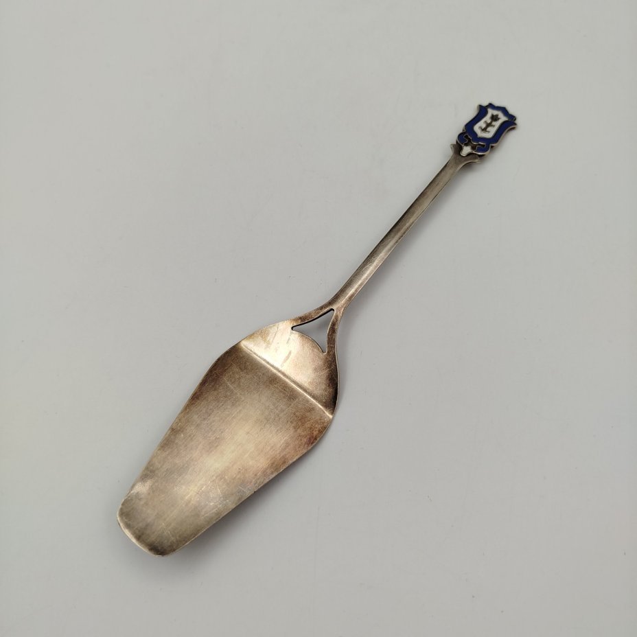 Лопатка для торта, металл, золочение, эмаль, СССР, 1950-1980 гг.