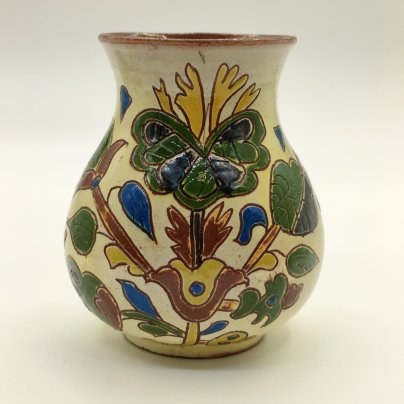 Вазочка с орнаментальным декором на тулове, Научно-экспериментальная керамическая станция (НЭКС), г. Алма-Ата