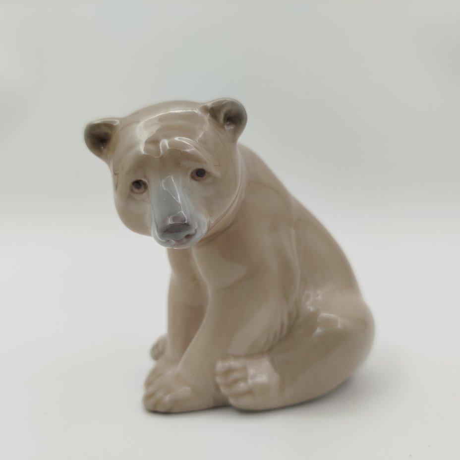 Статуэтка "Бурый медведь", фарфор, роспись, Lladro, Испания, 1971-1974 гг.