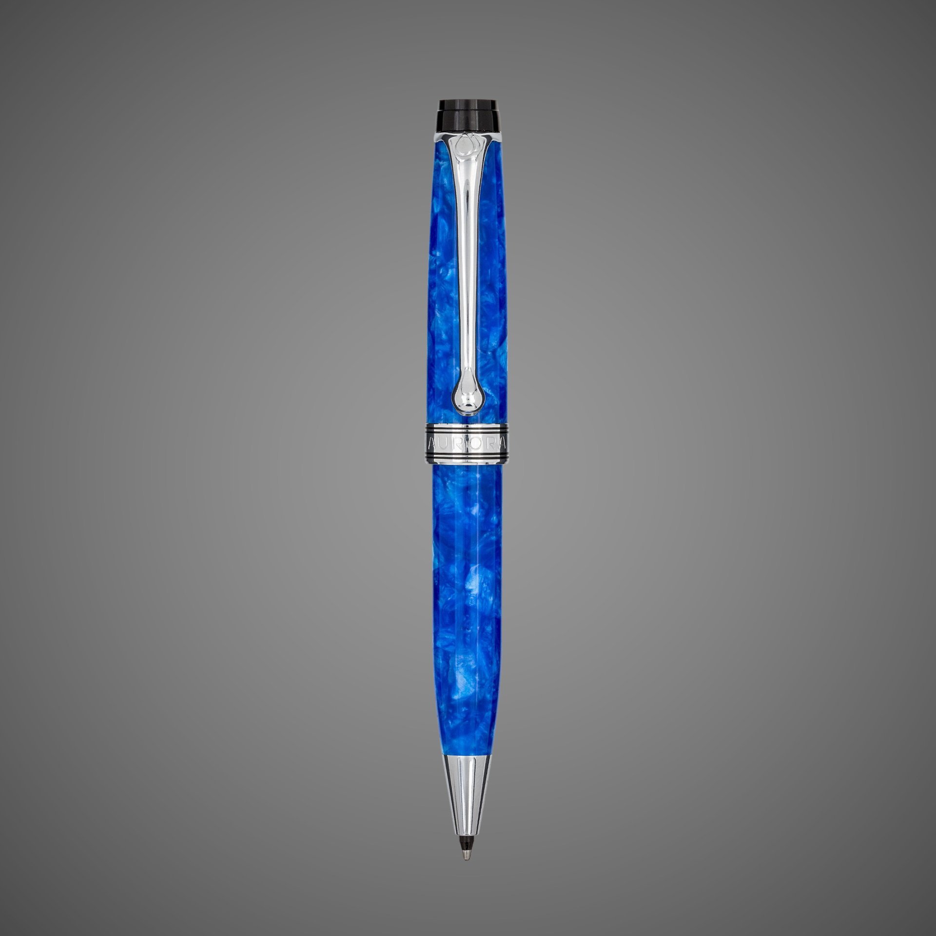 Шариковая ручка Aurora Acqua Mini Blue CT, в подарочной коробке, Драгметаллы: родий, смола