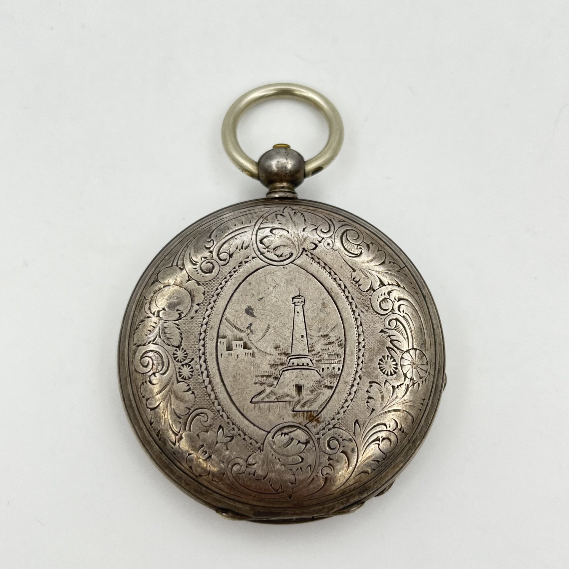 Часы карманные, декорированные изображением маяка, Perret & Fils Brenets