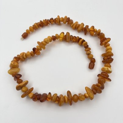 Бусы винтажные с бусинами различных форм и размеров, янтарь, СССР, 1970-1990 гг.