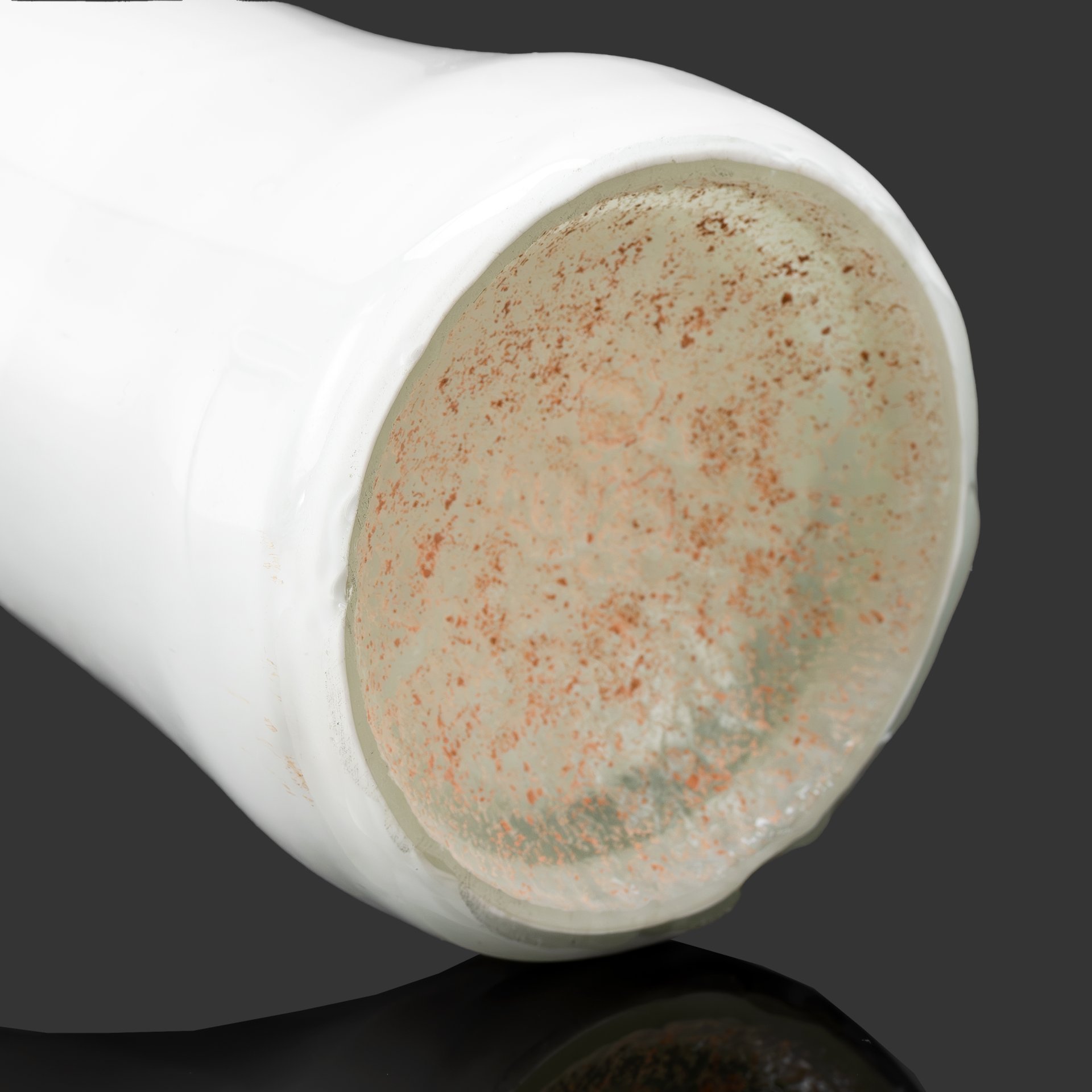 Ваза белого цвета с фестончатым краем, стекло, СССР, 1970-1990 гг.