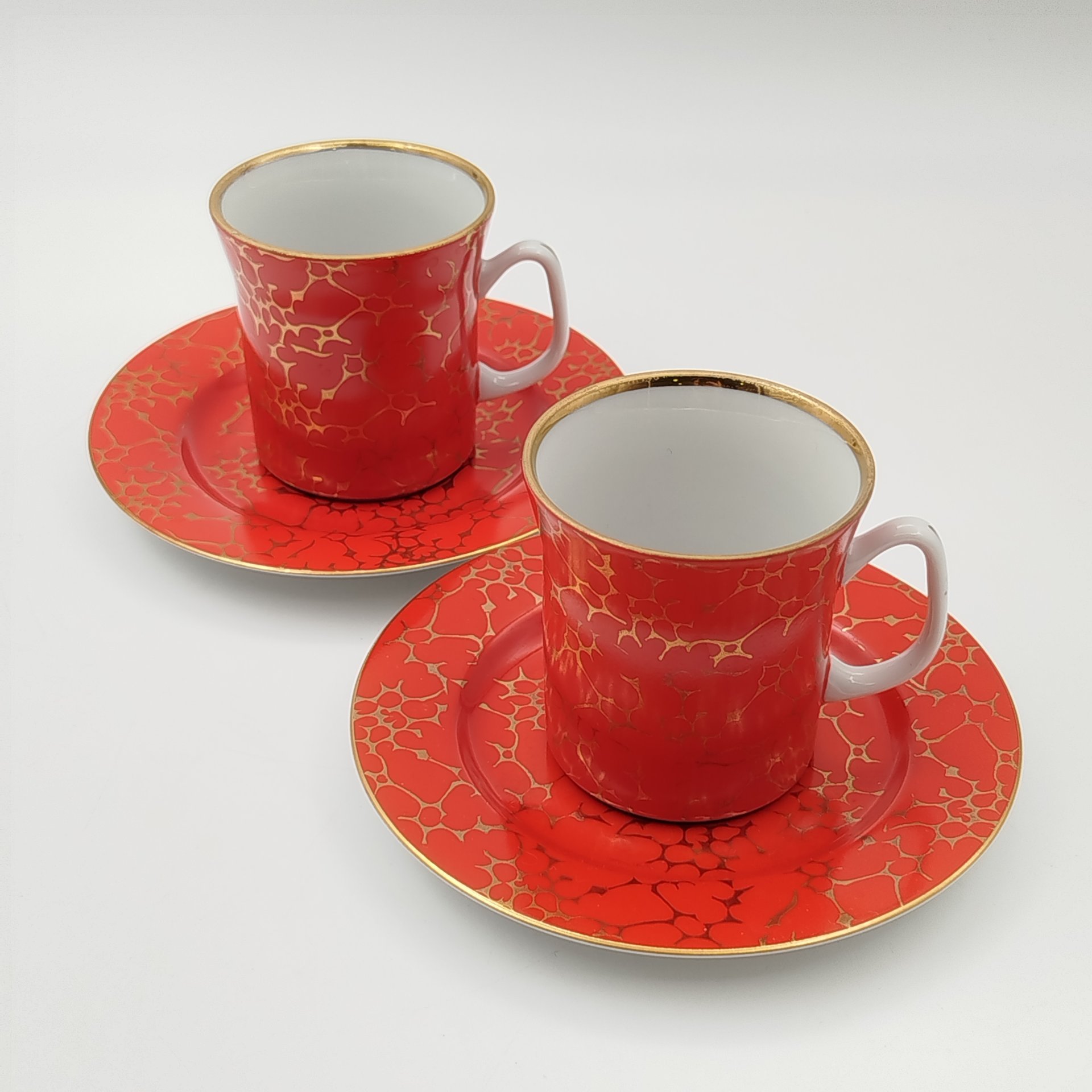 Набор из 2 кофейных пар красного цвета