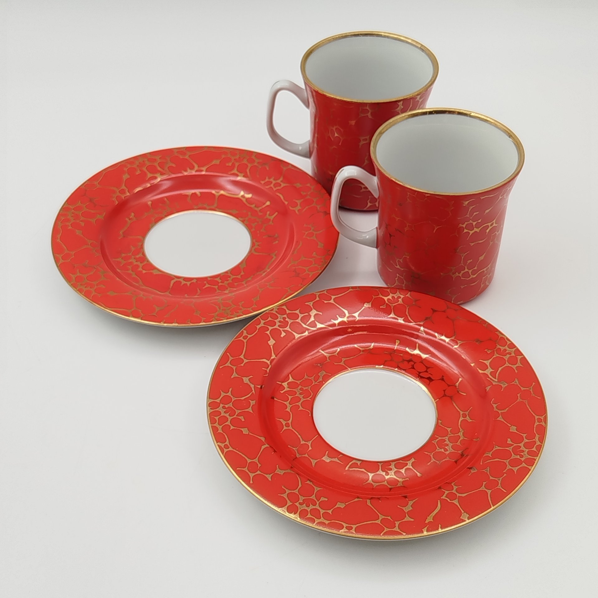 Набор из 2 кофейных пар красного цвета