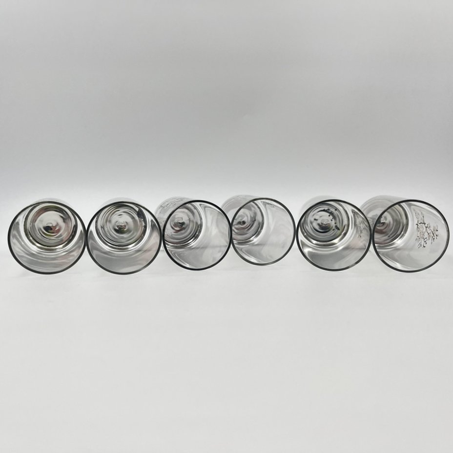 Набор "Подарочный" из шести стаканов с декором в виде цветущих яблонь, в оригинальной коробке, АО "Светлана"