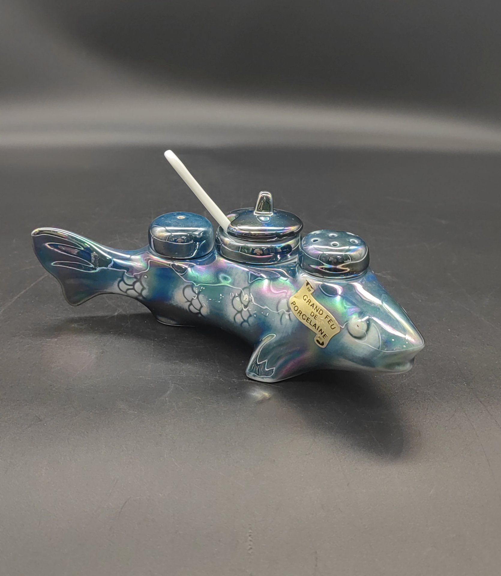 Набор для специй в виде рыбы, Grand Feu de Porcelaine