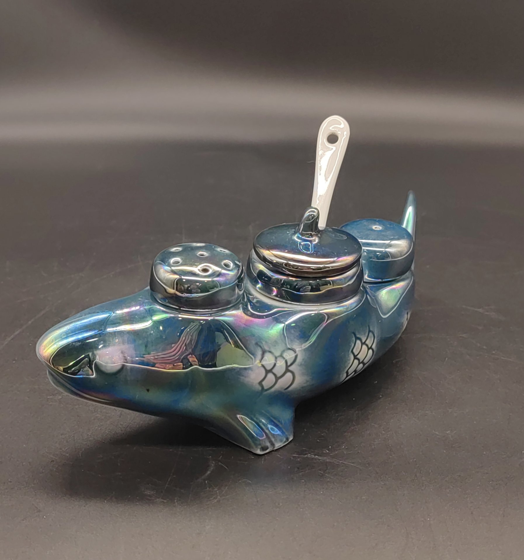 Набор для специй в виде рыбы, Grand Feu de Porcelaine