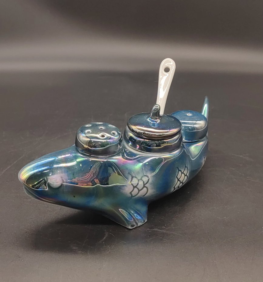 Набор для специй в виде рыбы, Grand Feu de Porcelaine