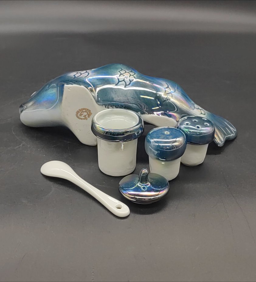 Набор для специй в виде рыбы, Grand Feu de Porcelaine