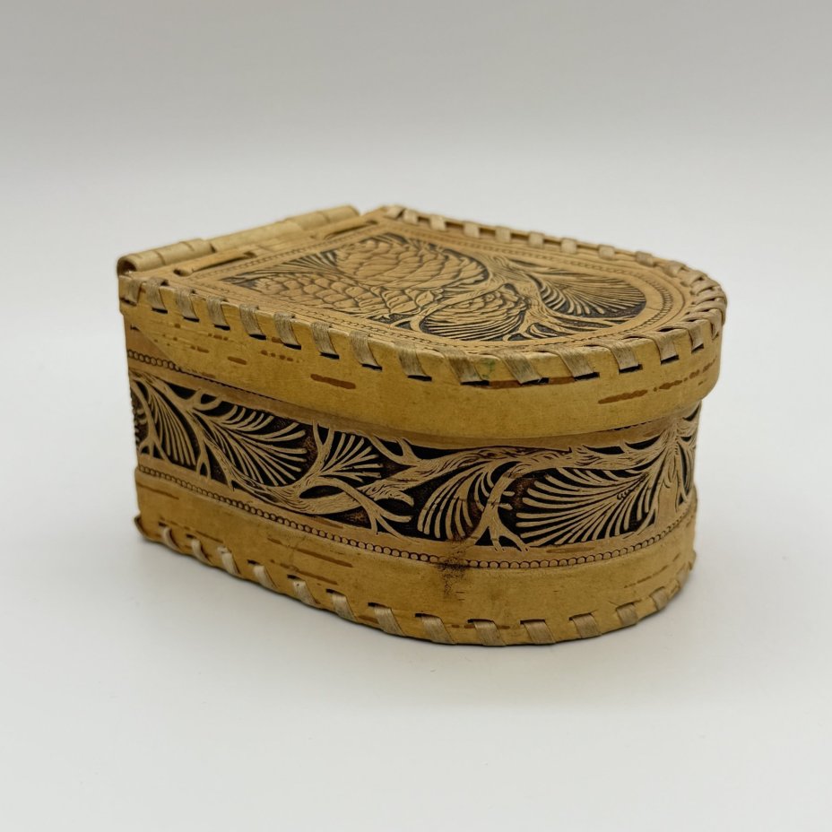 Шкатулка "Шишки", береста